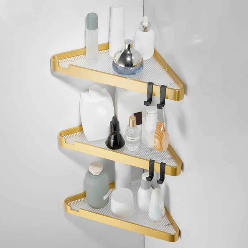 Modern Gold/Black 3 Piece Bathroom Accessory Set, Bath Shelf Clearhalo 'Bathroom Hardware Sets' 'Bathroom Hardware' 'Bathroom Remodel & Bathroom Fixtures' 'bathroom_hardware_sets' 'Home Improvement' 'home_improvement' 'home_improvement_bathroom_hardware_sets' 1200x1200_7613ed2c-04d1-48bc-839f-1dee9322d76b