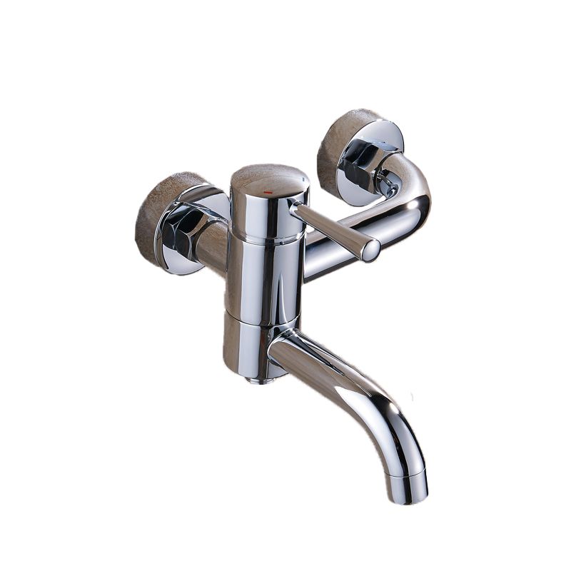 Popular Bathtub Faucet Swivel Spout Wall Mounted Tub Filler Trim Clearhalo 'Bathroom Remodel & Bathroom Fixtures' 'Bathtub Faucets' 'bathtub_faucets' 'Home Improvement' 'home_improvement' 'home_improvement_bathtub_faucets' 1200x1200_7620216b-ea62-4117-81dc-daf49573cd8d