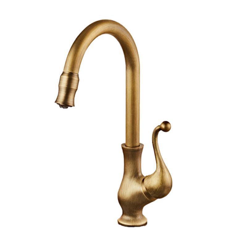 Traditional Standard Bar Faucet 1-Handle with Supply Lines Kitchen Faucet Clearhalo 'Home Improvement' 'home_improvement' 'home_improvement_kitchen_faucets' 'Kitchen Faucets' 'Kitchen Remodel & Kitchen Fixtures' 'Kitchen Sinks & Faucet Components' 'kitchen_faucets' 1200x1200_7668b84e-d6f9-4ea1-a2be-bf39ae986720