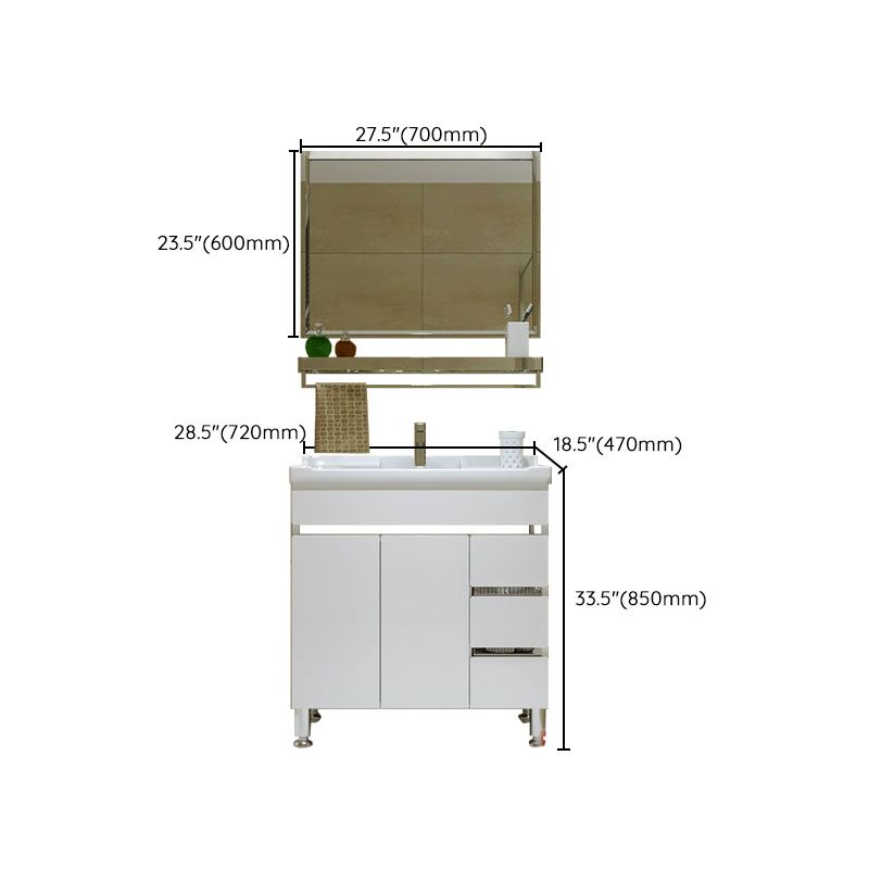 Freestanding Modern Sink Included Bath Vanity with Mirror for Bathroom Clearhalo 'Bathroom Remodel & Bathroom Fixtures' 'Bathroom Vanities' 'bathroom_vanities' 'Home Improvement' 'home_improvement' 'home_improvement_bathroom_vanities' 1200x1200_7671cc4c-8d6d-49dc-963c-cb7aa0ad8261