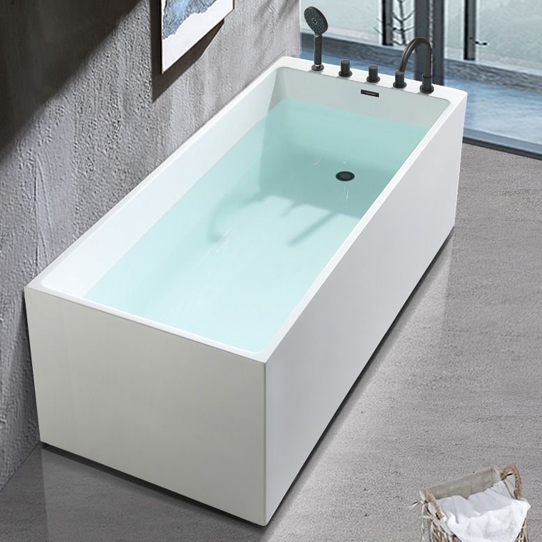 Back to Wall Antique Finish Bath Soaking Rectangular Modern Bath Tub Clearhalo 'Bathroom Remodel & Bathroom Fixtures' 'Bathtubs' 'Home Improvement' 'home_improvement' 'home_improvement_bathtubs' 'Showers & Bathtubs' 1200x1200_767d12b1-bbec-4a37-af6f-e8cefa5dcf0d