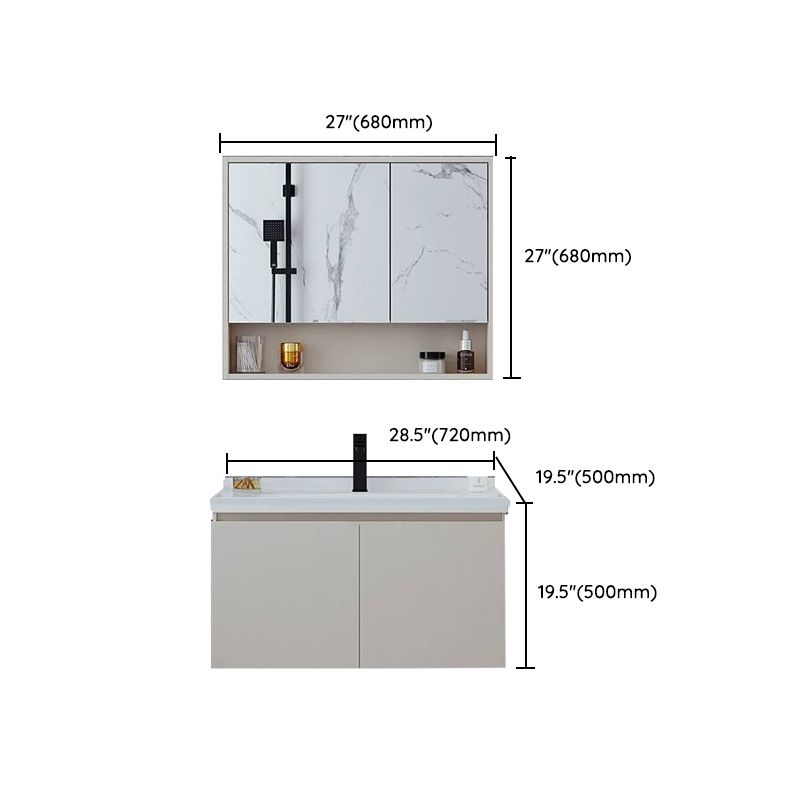 Wall Mount White Modern Solid Wood Bathroom Vanity Set Faucet Included Clearhalo 'Bathroom Remodel & Bathroom Fixtures' 'Bathroom Vanities' 'bathroom_vanities' 'Home Improvement' 'home_improvement' 'home_improvement_bathroom_vanities' 1200x1200_768df78a-8b71-4c76-81d0-63b385426141