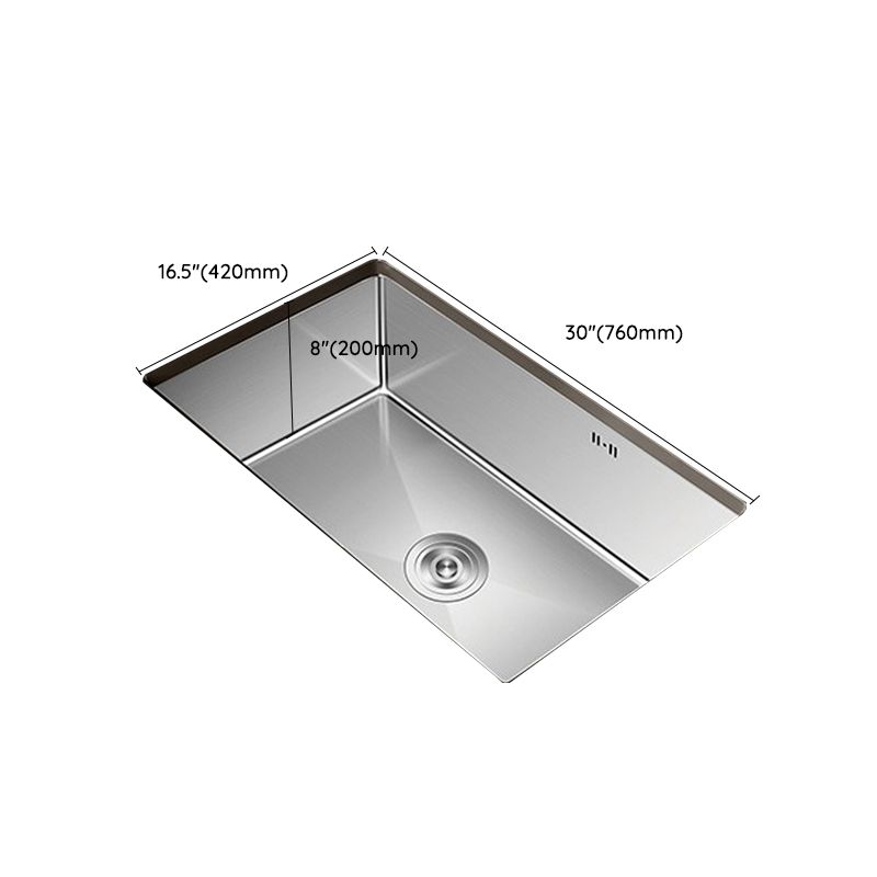 Single Bowl Kitchen Sink Stainless Steel Rectangular Undermount Kitchen Sink with Faucet Clearhalo 'Home Improvement' 'home_improvement' 'home_improvement_kitchen_sinks' 'Kitchen Remodel & Kitchen Fixtures' 'Kitchen Sinks & Faucet Components' 'Kitchen Sinks' 'kitchen_sinks' 1200x1200_7690a670-6a9a-4004-879b-d96b5ed9c6d9