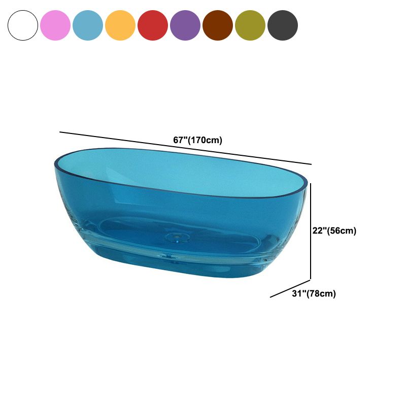 Modern Oval Colorful Bath Tub Soaking Freestanding Tub for Home Clearhalo 'Bathroom Remodel & Bathroom Fixtures' 'Bathtubs' 'Home Improvement' 'home_improvement' 'home_improvement_bathtubs' 'Showers & Bathtubs' 1200x1200_76932c5d-1090-4aab-a376-35b9f71aef4d