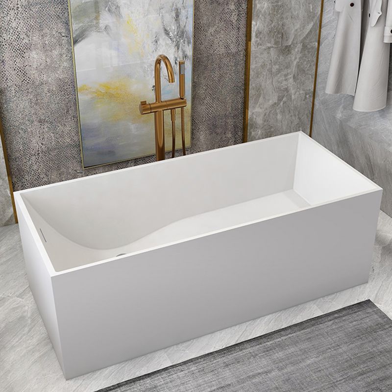 Stone Soaking Bathtub Antique Finish Rectangular Back to Wall Bath Tub Clearhalo 'Bathroom Remodel & Bathroom Fixtures' 'Bathtubs' 'Home Improvement' 'home_improvement' 'home_improvement_bathtubs' 'Showers & Bathtubs' 1200x1200_769b4c8d-b48b-4b0a-9b0f-e5dcc8347bb1