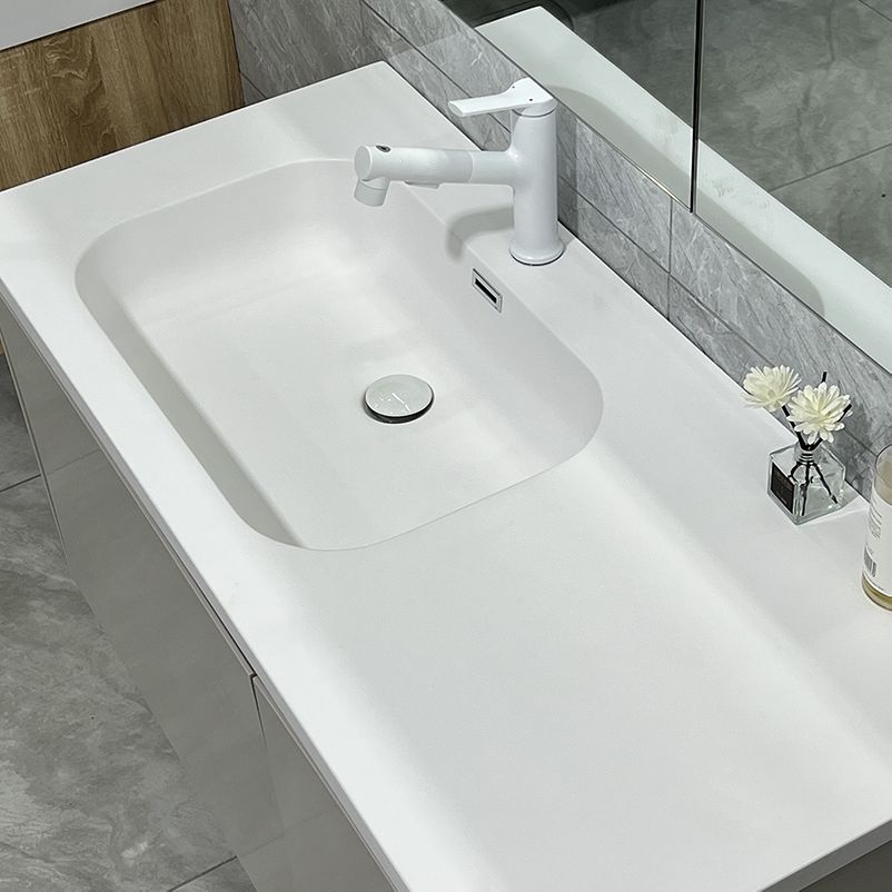 Wall Mount White Bathroom Vanity Set with Faucet Mirror Sink Clearhalo 'Bathroom Remodel & Bathroom Fixtures' 'Bathroom Vanities' 'bathroom_vanities' 'Home Improvement' 'home_improvement' 'home_improvement_bathroom_vanities' 1200x1200_76b0a641-1e3c-4786-8118-d77bd0ea05bb