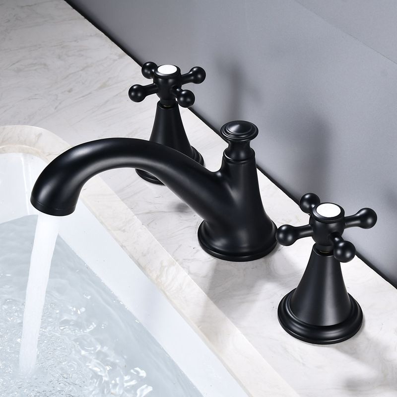 Industrial Centerset Faucet Brass Cross Handles 3 Holes Centerset Bathroom Faucet Clearhalo 'bathroom_sink_faucets' 'Conjunta de Baño y Conjunta de Grifo' 'Coronamiento de Baño y Dispositivo de Baño' 'Grifo del lavabo del baño' 'Hogar' 'home_improvement' 'home_improvement_bathroom_sink_faucets' 'Mejoras para el hogar' 1200x1200_76bac576-9df6-443d-bc9f-2a08ad6994b3