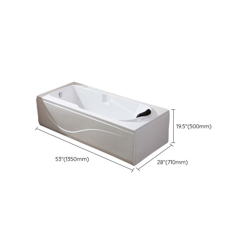 Modern White Acrylic Bathtub Rectangle Freestand Soaking Bathtub with Drain Bath Tub Clearhalo 'Bathroom Remodel & Bathroom Fixtures' 'Bathtubs' 'Home Improvement' 'home_improvement' 'home_improvement_bathtubs' 'Showers & Bathtubs' 1200x1200_76cb4bff-119c-4b82-ad68-4ab1bbcc6b91