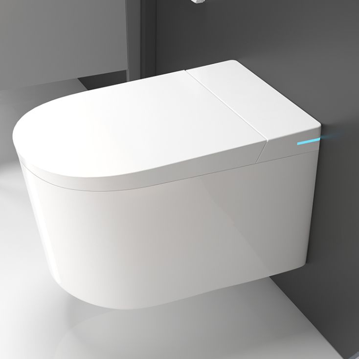 Ceramic Remote Control Included Contemporary Elongated Wall Mounted Bidet Clearhalo 'Bathroom Remodel & Bathroom Fixtures' 'Bidets' 'Home Improvement' 'home_improvement' 'home_improvement_bidets' 'Toilets & Bidets' 1200x1200_76edff9f-7145-454b-9600-3062942f7d57