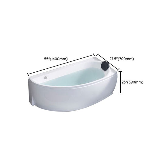 Modern Acrylic Bath Corner Soaking Back to Wall White Modern Bathtub Clearhalo 'Bathroom Remodel & Bathroom Fixtures' 'Bathtubs' 'Home Improvement' 'home_improvement' 'home_improvement_bathtubs' 'Showers & Bathtubs' 1200x1200_7727895a-dbf8-403e-8efc-c0ceec98e39b