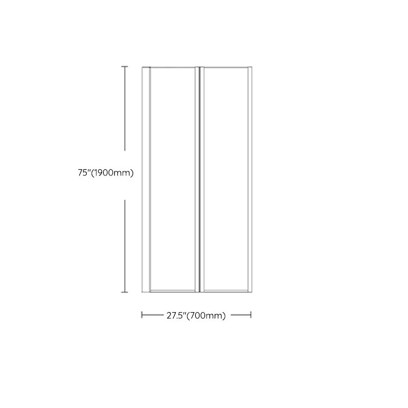 Semi Frameless Folding Shower Screen Tempered Glass Shower Screen Clearhalo 'Bathroom Remodel & Bathroom Fixtures' 'Home Improvement' 'home_improvement' 'home_improvement_shower_tub_doors' 'Shower and Tub Doors' 'shower_tub_doors' 'Showers & Bathtubs' 1200x1200_772ae2e7-80d7-47aa-b83b-851bc670fb57