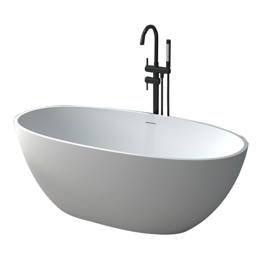 Stone Soaking Bath Antique Finish Oval Back to Wall Bath Tub Clearhalo 'Bathroom Remodel & Bathroom Fixtures' 'Bathtubs' 'Home Improvement' 'home_improvement' 'home_improvement_bathtubs' 'Showers & Bathtubs' 1200x1200_77393ea0-9287-46ea-9d93-30a5a566445f