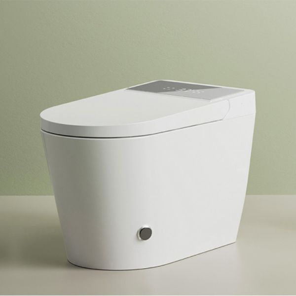 White Ceramic Elongated Foot Sensor with Heated Seat Floor Mount Bidet Clearhalo 'Bathroom Remodel & Bathroom Fixtures' 'Bidets' 'Home Improvement' 'home_improvement' 'home_improvement_bidets' 'Toilets & Bidets' 1200x1200_77523c2d-dc6a-4d11-ab81-fe107418ea23