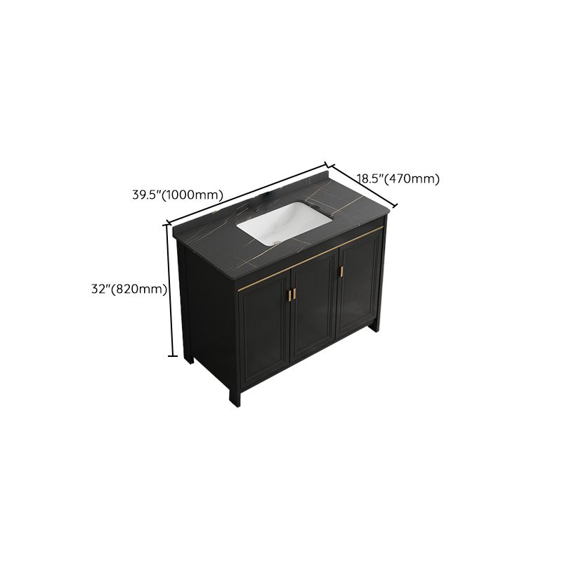 Rectangular Bathroom Vanity Glam Black Freestanding Metal Base Vanity Set Clearhalo 'Bathroom Remodel & Bathroom Fixtures' 'Bathroom Vanities' 'bathroom_vanities' 'Home Improvement' 'home_improvement' 'home_improvement_bathroom_vanities' 1200x1200_77583a40-1195-4c5f-823f-29a1281f7fb5