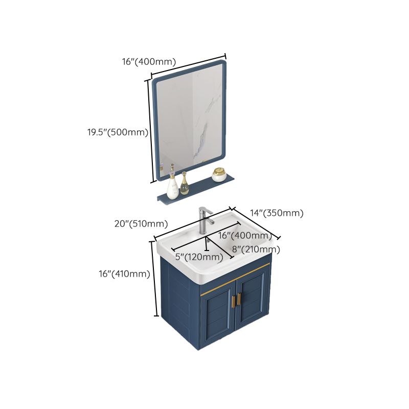 Bathroom Vanity Set Ceramic Sink Drawer Mirror Vanity with Faucet Clearhalo 'Bathroom Remodel & Bathroom Fixtures' 'Bathroom Vanities' 'bathroom_vanities' 'Home Improvement' 'home_improvement' 'home_improvement_bathroom_vanities' 1200x1200_7761afe0-fa43-489f-85de-ac34e8170b2f