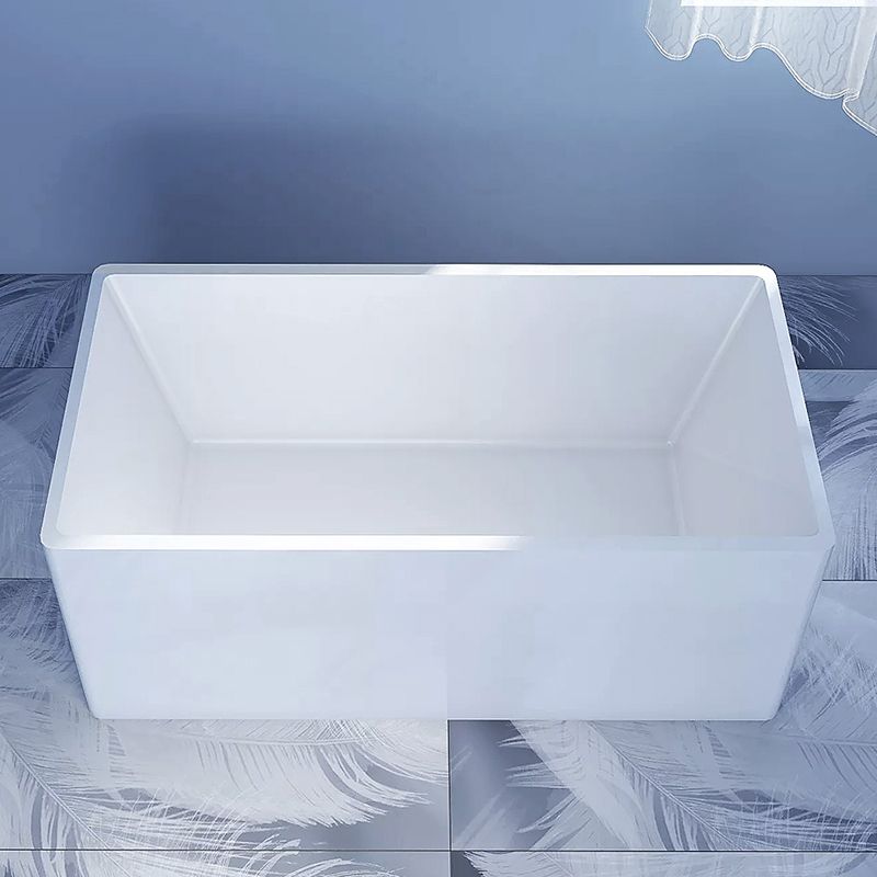 Rectangle Modern White Acrylic Bathtub Back to Wall with Drain Bath Tub Clearhalo 'Bathroom Remodel & Bathroom Fixtures' 'Bathtubs' 'Home Improvement' 'home_improvement' 'home_improvement_bathtubs' 'Showers & Bathtubs' 1200x1200_776446ed-70c9-460c-9559-3dd74b1e995a