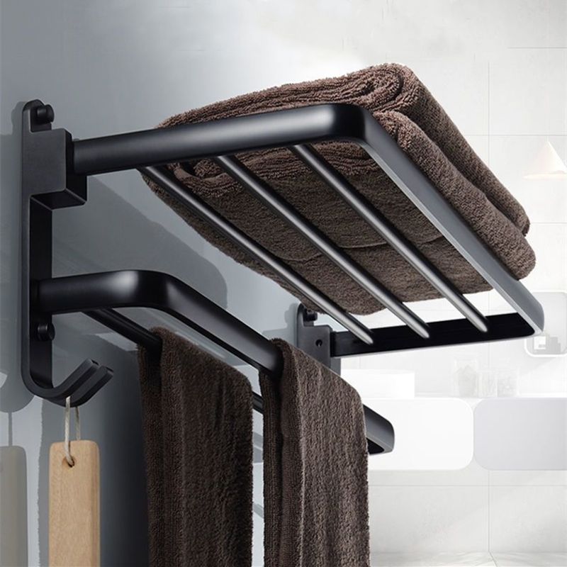 Modern Bathroom Accessory Set Towel Bar Black Soap Dish Bath Hardware Set Clearhalo 'Bathroom Hardware Sets' 'Bathroom Hardware' 'Bathroom Remodel & Bathroom Fixtures' 'bathroom_hardware_sets' 'Home Improvement' 'home_improvement' 'home_improvement_bathroom_hardware_sets' 1200x1200_77911274-ac2f-4a15-96af-d1b486fd562a