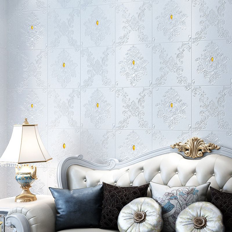 Glam Style Foam Wall Paneling Living Room 3D Embossed Waterproof Wall Paneling Clearhalo 'Flooring 'Home Improvement' 'home_improvement' 'home_improvement_wall_paneling' 'Wall Paneling' 'wall_paneling' 'Walls & Ceilings' Walls and Ceiling' 1200x1200_779220c3-7c1b-4d81-9ec5-f110cf71e9d7