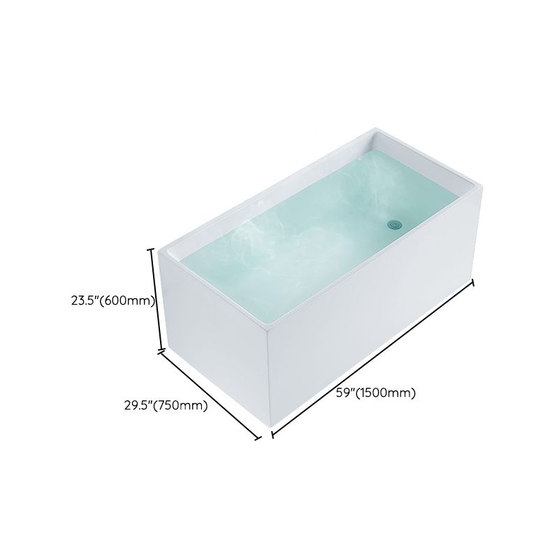 Antique Finish Soaking Bathtub Acrylic Rectangular Back to Wall Bath Tub Clearhalo 'Bathroom Remodel & Bathroom Fixtures' 'Bathtubs' 'Home Improvement' 'home_improvement' 'home_improvement_bathtubs' 'Showers & Bathtubs' 1200x1200_77af31f3-09be-4570-81e5-e82021e9cbfe