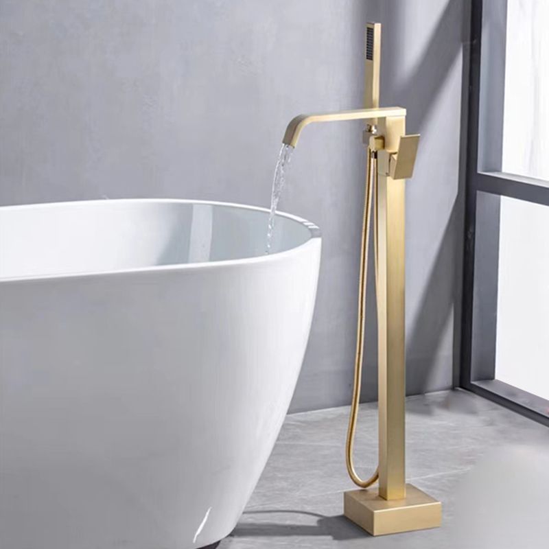 Floor Mounted Metal Freestanding Tub Filler Rotatable Freestanding Bathtub Faucet Clearhalo 'Bathroom Remodel & Bathroom Fixtures' 'Bathtub Faucets' 'bathtub_faucets' 'Home Improvement' 'home_improvement' 'home_improvement_bathtub_faucets' 1200x1200_77bbc15f-64f3-4ff2-99e8-9b5230ec379f