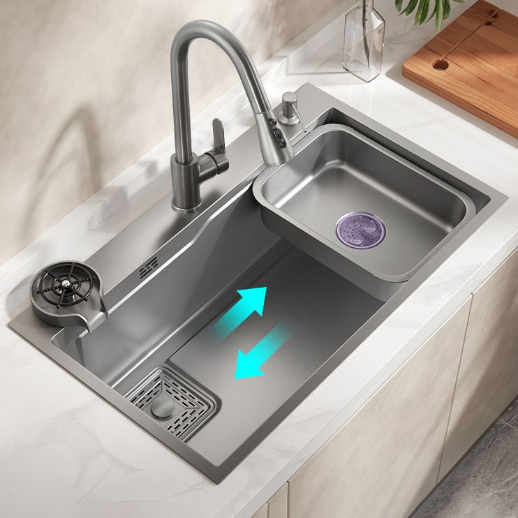 Classic Workstation Sink Stainless Steel Modern Prep Station Clearhalo 'Home Improvement' 'home_improvement' 'home_improvement_kitchen_sinks' 'Kitchen Remodel & Kitchen Fixtures' 'Kitchen Sinks & Faucet Components' 'Kitchen Sinks' 'kitchen_sinks' 1200x1200_77bd46fd-5daa-4379-8e65-9da850da803d