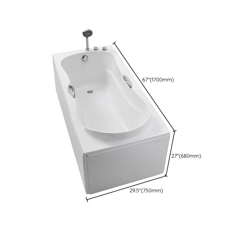 Rectangular Freestanding Bathtub Acrylic Soaking White Modern Bath (Board not Included) Clearhalo 'Bathroom Remodel & Bathroom Fixtures' 'Bathtubs' 'Home Improvement' 'home_improvement' 'home_improvement_bathtubs' 'Showers & Bathtubs' 1200x1200_77d1fc96-8604-420f-be74-f1cd44b2f7c1