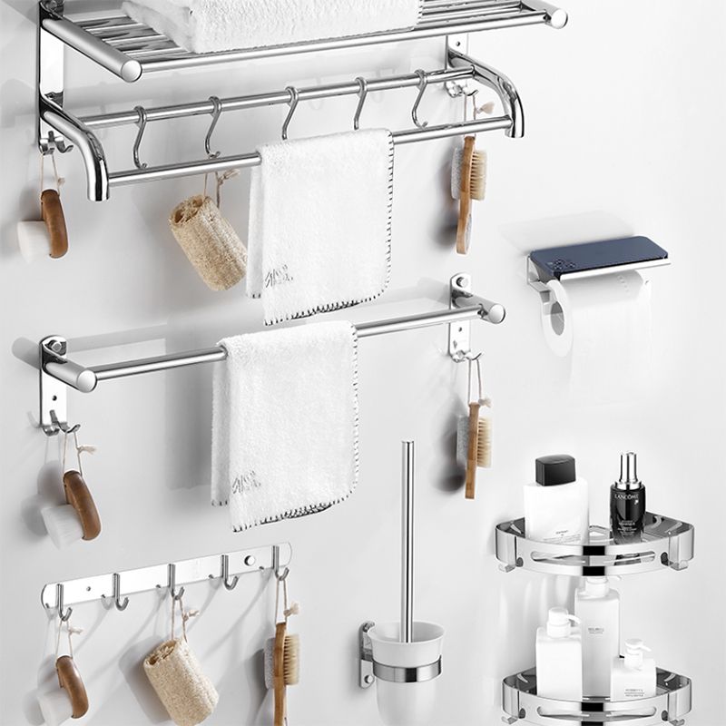 Modern Bathroom Accessory Kit Stainless Steel Bath Shelf Bathroom Set Clearhalo 'Bathroom Hardware Sets' 'Bathroom Hardware' 'Bathroom Remodel & Bathroom Fixtures' 'bathroom_hardware_sets' 'Home Improvement' 'home_improvement' 'home_improvement_bathroom_hardware_sets' 1200x1200_77d48056-5129-4a7a-8872-4874aee52540