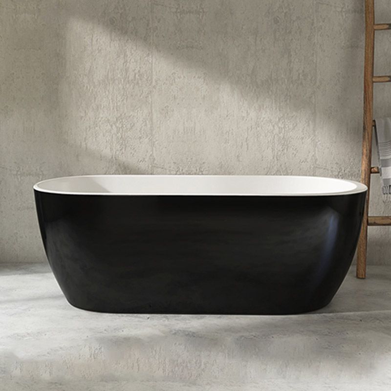 Modern Acrylic Oval Bathtub Freestanding Soaking Bathtub with Drain Bath Tub Clearhalo 'Bathroom Remodel & Bathroom Fixtures' 'Bathtubs' 'Home Improvement' 'home_improvement' 'home_improvement_bathtubs' 'Showers & Bathtubs' 1200x1200_780b3d5d-a87f-4777-941a-685782af9329