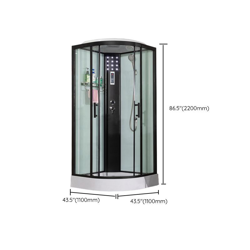 Tempered Easy Clean Glass Glass Tub & Shower Kit Double Sliding Shower Stall Clearhalo 'Bathroom Remodel & Bathroom Fixtures' 'Home Improvement' 'home_improvement' 'home_improvement_shower_stalls_enclosures' 'Shower Stalls & Enclosures' 'shower_stalls_enclosures' 'Showers & Bathtubs' 1200x1200_7817ae7f-d850-4a64-a378-1097547988fb