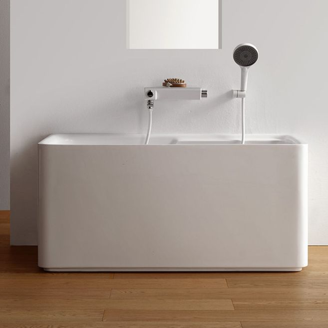 Rectangular Soaking Bathtub Antique Finish Acrylic Back to Wall Bath Tub Clearhalo 'Bathroom Remodel & Bathroom Fixtures' 'Bathtubs' 'Home Improvement' 'home_improvement' 'home_improvement_bathtubs' 'Showers & Bathtubs' 1200x1200_7835619a-bb24-4de8-a12f-9982cac9a6a7