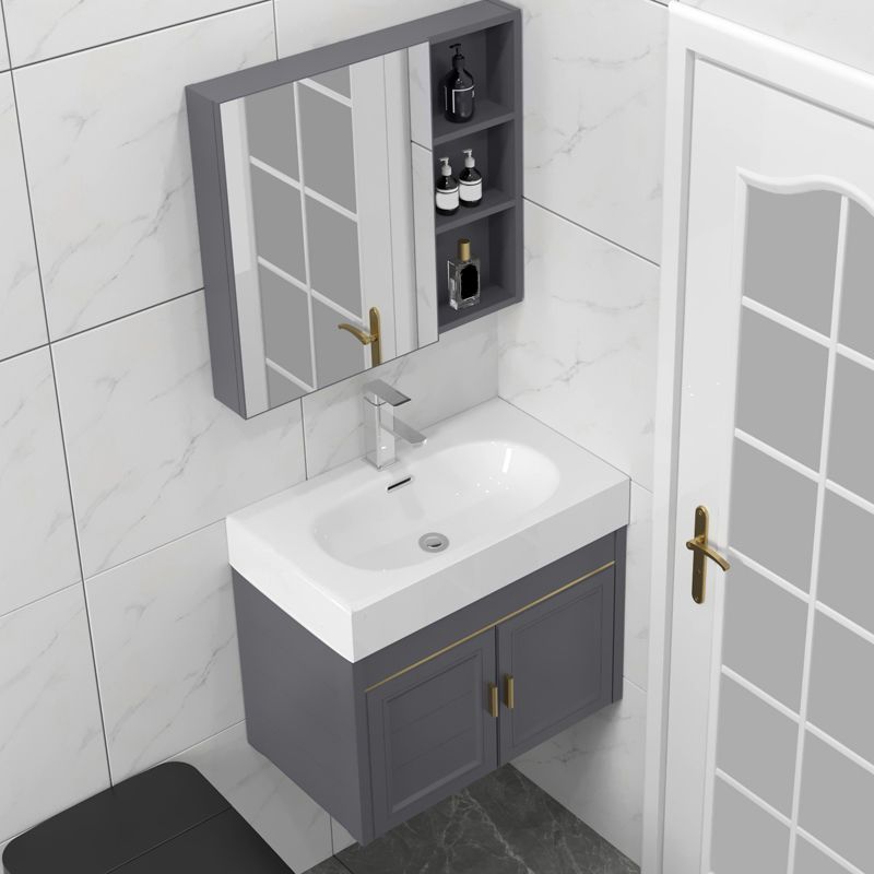 Glam Metal Base Vanity Wall Mount Bath Vanity Set with Soft Close Door Clearhalo 'Bathroom Remodel & Bathroom Fixtures' 'Bathroom Vanities' 'bathroom_vanities' 'Home Improvement' 'home_improvement' 'home_improvement_bathroom_vanities' 1200x1200_786f4e7f-c6b4-4bb5-a7d2-8d57e65a4289