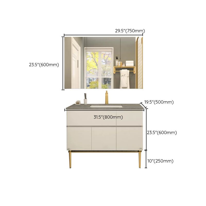 Modern Bathroom Vanity Set Limestone Top with Drawers and Basin Clearhalo 'Bathroom Remodel & Bathroom Fixtures' 'Bathroom Vanities' 'bathroom_vanities' 'Home Improvement' 'home_improvement' 'home_improvement_bathroom_vanities' 1200x1200_78746d10-073a-44b1-a297-104940e3e9e9