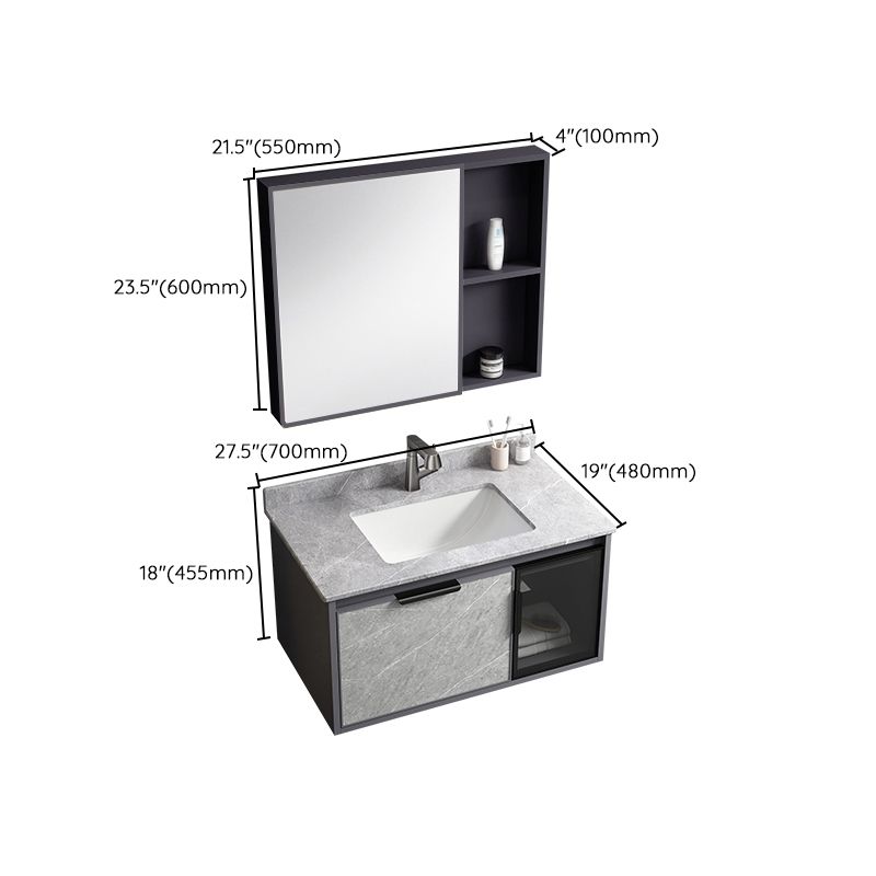 Modern Bathroom Sink Vanity Wall Mounted Bathroom Sink Vanity Faucet Included Clearhalo 'Bathroom Remodel & Bathroom Fixtures' 'Bathroom Vanities' 'bathroom_vanities' 'Home Improvement' 'home_improvement' 'home_improvement_bathroom_vanities' 1200x1200_78956be5-d63d-423c-b340-4c0ba92a9f6c