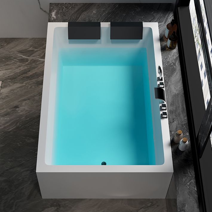 Modern Rectangular Acrylic Bathtub Stand Alone Soaking White Bath Clearhalo 'Bathroom Remodel & Bathroom Fixtures' 'Bathtubs' 'Home Improvement' 'home_improvement' 'home_improvement_bathtubs' 'Showers & Bathtubs' 1200x1200_7897e5a6-0cba-4542-bf49-83e9ffd342ff