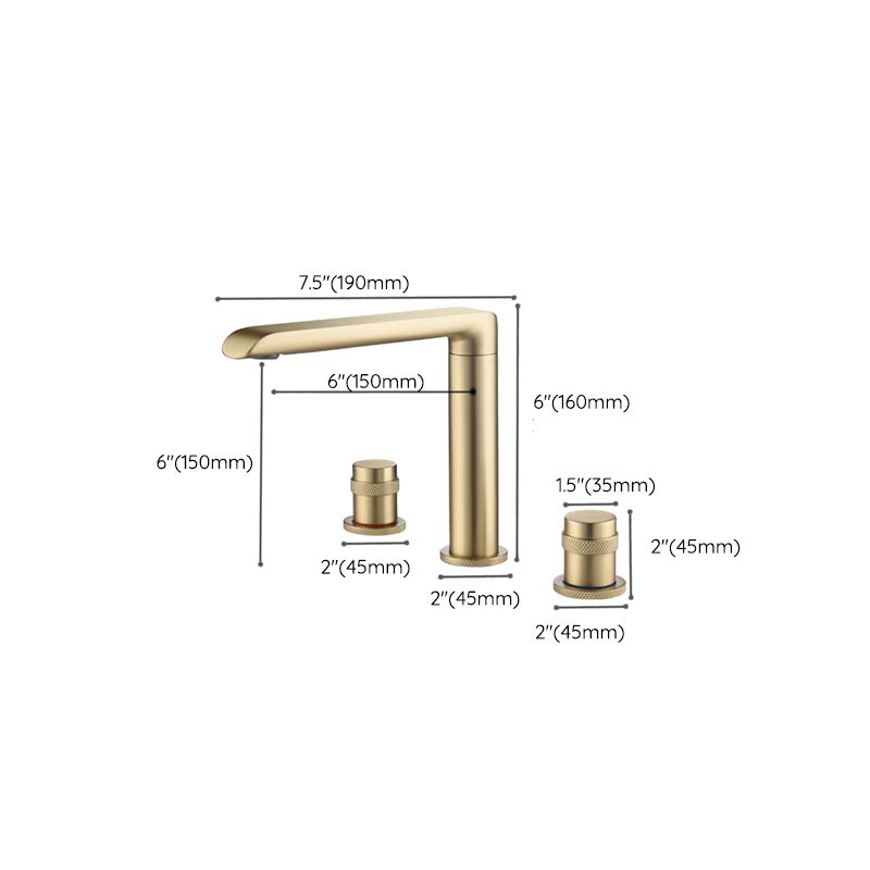 Modern Deck Mounted Copper Roman Tub Faucet Low Arc Roman Tub Faucet Set Clearhalo 'Bathroom Remodel & Bathroom Fixtures' 'Bathtub Faucets' 'bathtub_faucets' 'Home Improvement' 'home_improvement' 'home_improvement_bathtub_faucets' 1200x1200_78b0681a-f764-4e21-a1a5-47ba88175cca