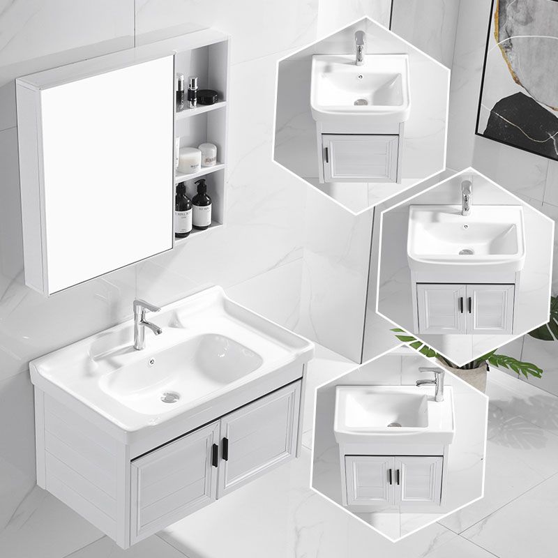 Modern White Wall Mount Bathroom Sink Vanity with Faucet Sink Clearhalo 'Bathroom Remodel & Bathroom Fixtures' 'Bathroom Vanities' 'bathroom_vanities' 'Home Improvement' 'home_improvement' 'home_improvement_bathroom_vanities' 1200x1200_78ba9c85-549e-4ac1-b5d8-f5c76cc245dd