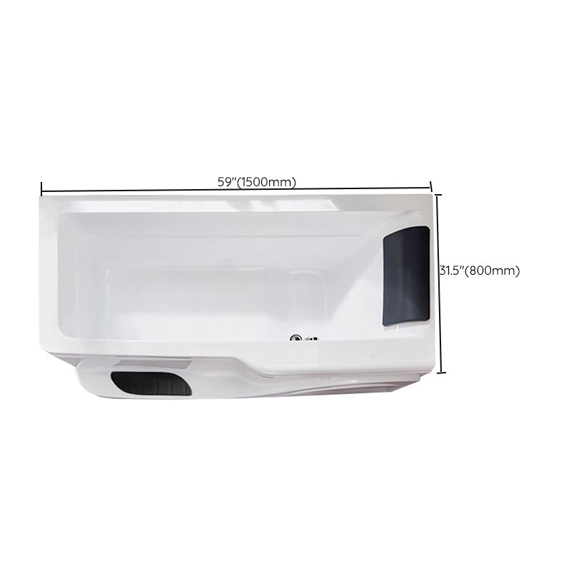 Contemporary Rectangle Bathtub Acrylic Air /Whirlpool/Soaking Bathtub Clearhalo 'Bathroom Remodel & Bathroom Fixtures' 'Bathtubs' 'Home Improvement' 'home_improvement' 'home_improvement_bathtubs' 'Showers & Bathtubs' 1200x1200_78c88270-c4dd-40d8-ba32-aae4bf1727c3