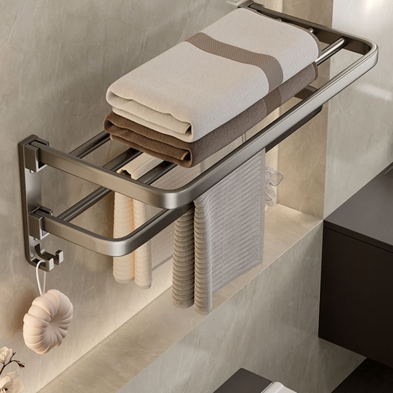 Modern Stainless Steel Bath Shelf Bathroom Accessory Kit Towel Bar Bathroom Set Clearhalo 'Bathroom Hardware Sets' 'Bathroom Hardware' 'Bathroom Remodel & Bathroom Fixtures' 'bathroom_hardware_sets' 'Home Improvement' 'home_improvement' 'home_improvement_bathroom_hardware_sets' 1200x1200_78e82007-e996-4774-ae7d-1a24d4ce978d