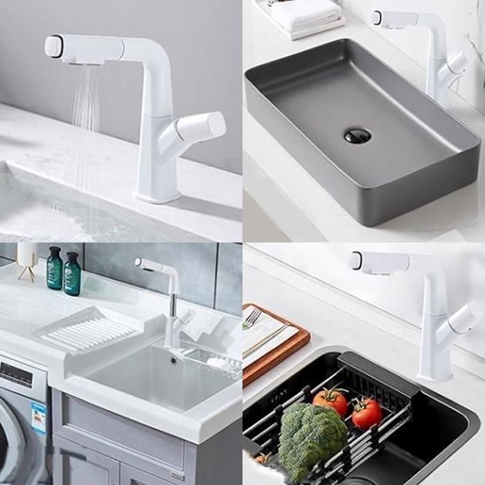 Vessel Sink Faucet Pull-out Bathroom Faucet with Single Knob Handle Clearhalo 'bathroom_sink_faucets' 'Conjunta de Baño y Conjunta de Grifo' 'Coronamiento de Baño y Dispositivo de Baño' 'Grifo del lavabo del baño' 'Hogar' 'home_improvement' 'home_improvement_bathroom_sink_faucets' 'Mejoras para el hogar' 1200x1200_78f67d5a-0f89-4ab9-96ee-7da7981e2828