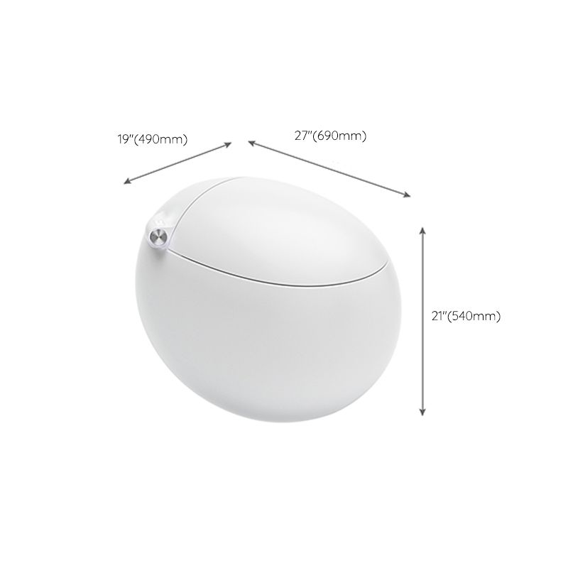 Round White Ceramic Foot Sensor Contemporary with Heated Seat Floor Mount Bidet Clearhalo 'Bathroom Remodel & Bathroom Fixtures' 'Bidets' 'Home Improvement' 'home_improvement' 'home_improvement_bidets' 'Toilets & Bidets' 1200x1200_79000ec4-b25f-4f3e-bd9e-23768786d917