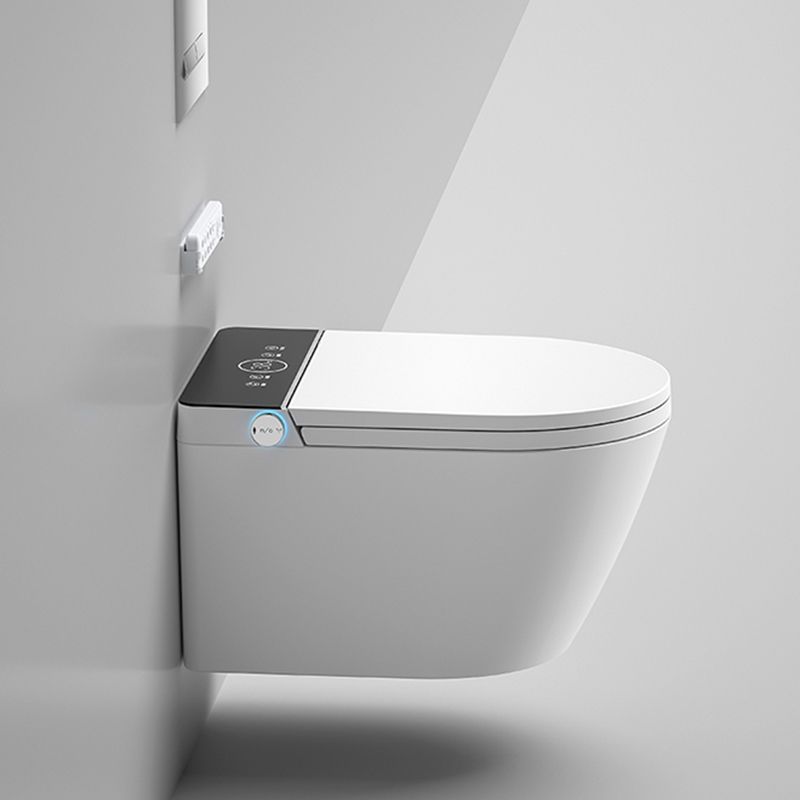 Simplistic Wall Mounted Bidet Elongated Foot Sensor Ceramic Heated Seat Clearhalo 'Bathroom Remodel & Bathroom Fixtures' 'Bidets' 'Home Improvement' 'home_improvement' 'home_improvement_bidets' 'Toilets & Bidets' 1200x1200_791ef131-3003-4dd0-b901-96a6acdd77ab