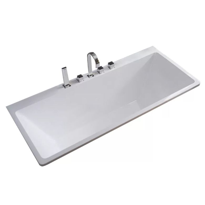 Acrylic Drop in Rectangular Bath Modern Soaking White Bathtub Clearhalo 'Bathroom Remodel & Bathroom Fixtures' 'Bathtubs' 'Home Improvement' 'home_improvement' 'home_improvement_bathtubs' 'Showers & Bathtubs' 1200x1200_79303bed-fe36-4a60-bfa2-14e587dbcebd