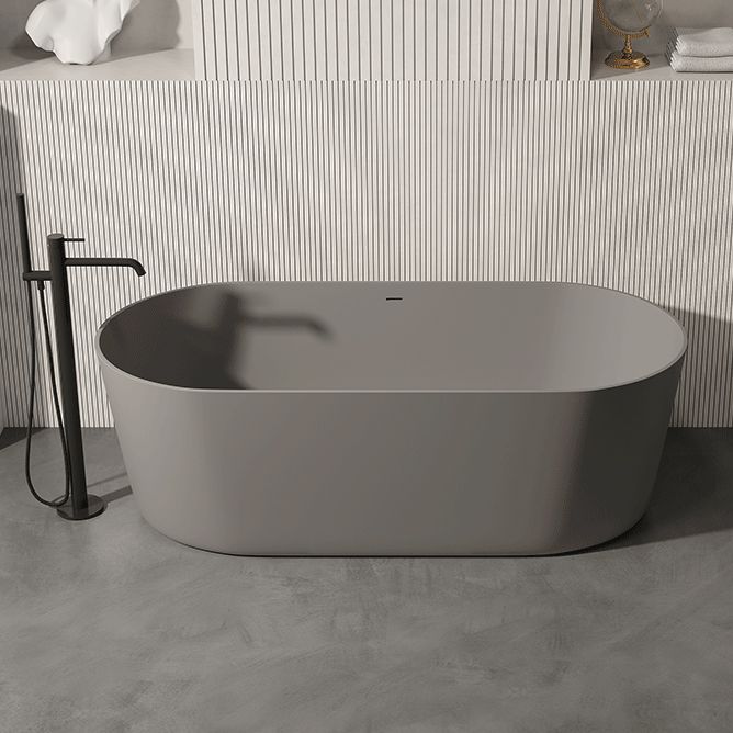 Oval Antique Finish Soaking Bathtub Back to Wall Modern Bath Tub Clearhalo 'Bathroom Remodel & Bathroom Fixtures' 'Bathtubs' 'Home Improvement' 'home_improvement' 'home_improvement_bathtubs' 'Showers & Bathtubs' 1200x1200_7934b08f-647d-4050-9146-447d66ffc22a