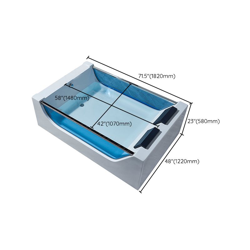 Modern Acrylic Bath Freestanding Soaking White Rectangular Bathtub Clearhalo 'Bathroom Remodel & Bathroom Fixtures' 'Bathtubs' 'Home Improvement' 'home_improvement' 'home_improvement_bathtubs' 'Showers & Bathtubs' 1200x1200_79395770-22a5-4cb8-be81-d4ff6f8dbf66