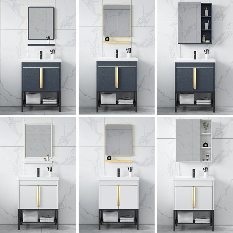 Bathroom Vanity Rectangular Drawers Mirror Storage Shelf with Faucet Clearhalo 'Bathroom Remodel & Bathroom Fixtures' 'Bathroom Vanities' 'bathroom_vanities' 'Home Improvement' 'home_improvement' 'home_improvement_bathroom_vanities' 1200x1200_79a32c4a-a6a4-4ca6-9768-a711c2a0d854