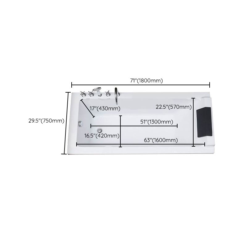 Acrylic Soaking Bathtub Antique Finish Drop-in Back to Wall Bath Tub Clearhalo 'Bathroom Remodel & Bathroom Fixtures' 'Bathtubs' 'Home Improvement' 'home_improvement' 'home_improvement_bathtubs' 'Showers & Bathtubs' 1200x1200_79b48c53-90f2-44bb-9f9c-bdd085781169