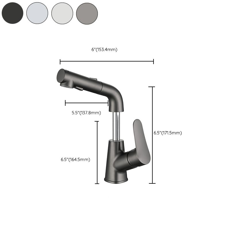 Contemporary Vessel Faucet Copper Single Handle Low Arc Retractable Vessel Faucet Clearhalo 'Bathroom Remodel & Bathroom Fixtures' 'Bathroom Sink Faucets' 'Bathroom Sinks & Faucet Components' 'bathroom_sink_faucets' 'Home Improvement' 'home_improvement' 'home_improvement_bathroom_sink_faucets' 1200x1200_79c06600-17fe-4304-a1a9-bd5654711ef7