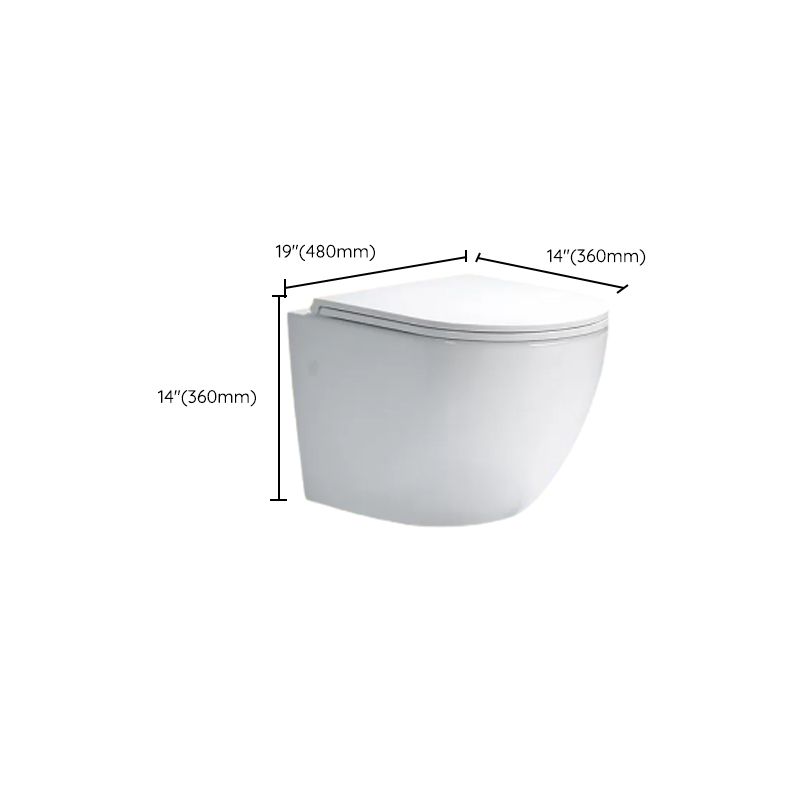 Elongated Wall Hung Toilet Set Vitreous China Wall Mounted Bidet Clearhalo 'Bathroom Remodel & Bathroom Fixtures' 'Bidets' 'Home Improvement' 'home_improvement' 'home_improvement_bidets' 'Toilets & Bidets' 1200x1200_79f8f92c-5d96-452c-bb4b-813a095734a3