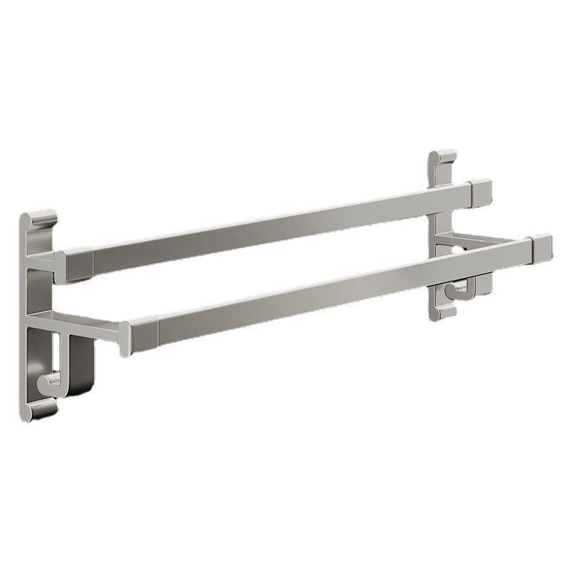 Gray Bathroom Accessory Set Contemporary Style Aluminum Towel Bar Clearhalo 'Bathroom Hardware Sets' 'Bathroom Hardware' 'Bathroom Remodel & Bathroom Fixtures' 'bathroom_hardware_sets' 'Home Improvement' 'home_improvement' 'home_improvement_bathroom_hardware_sets' 1200x1200_79fe5af5-3485-411c-bc01-eb35211a10cf