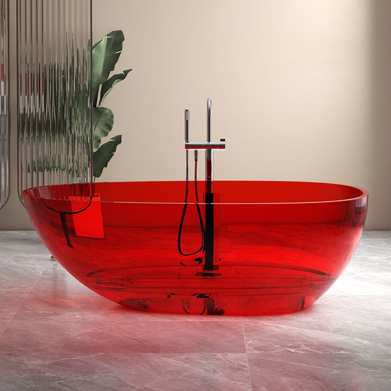 Modern Style Transparent Bathtub Oval Freestanding Bathtub for Bathroom Clearhalo 'Bathroom Remodel & Bathroom Fixtures' 'Bathtubs' 'Home Improvement' 'home_improvement' 'home_improvement_bathtubs' 'Showers & Bathtubs' 1200x1200_7a1ec425-b2b4-442b-b67f-2d7686b45c73